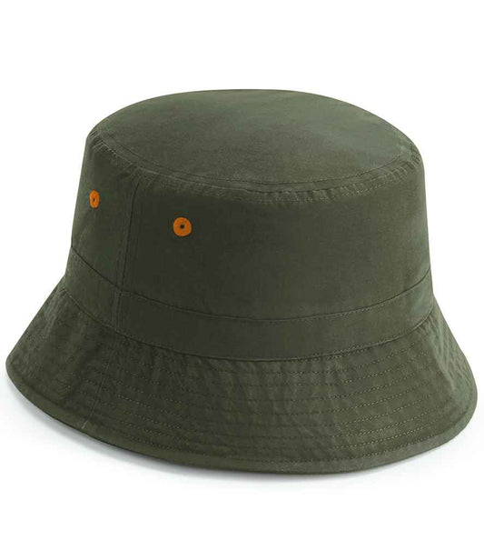 Beechfield Recycled Polyester Bucket Hat - Olive Green (BB84R)