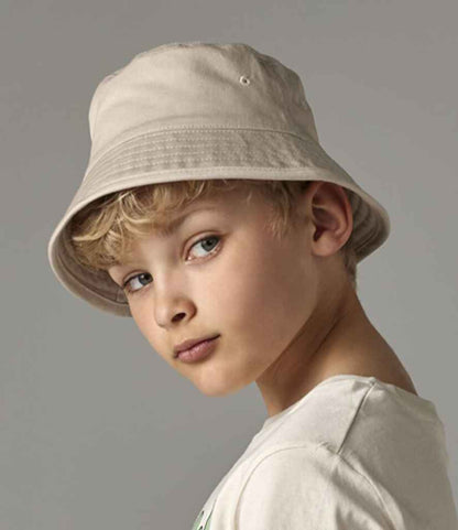 Beechfield Kids Organic Cotton Bucket Hat - Sand (BB90NB)