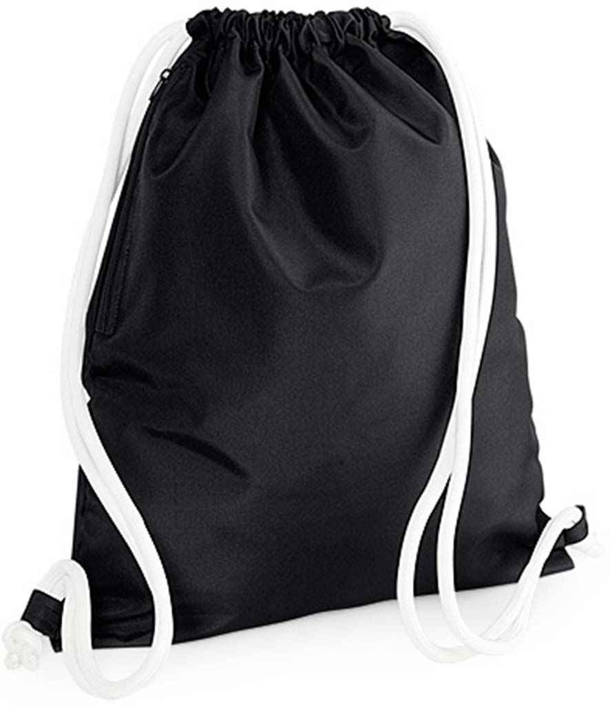 BagBase Icon Gymsac - Black/White (BG110)