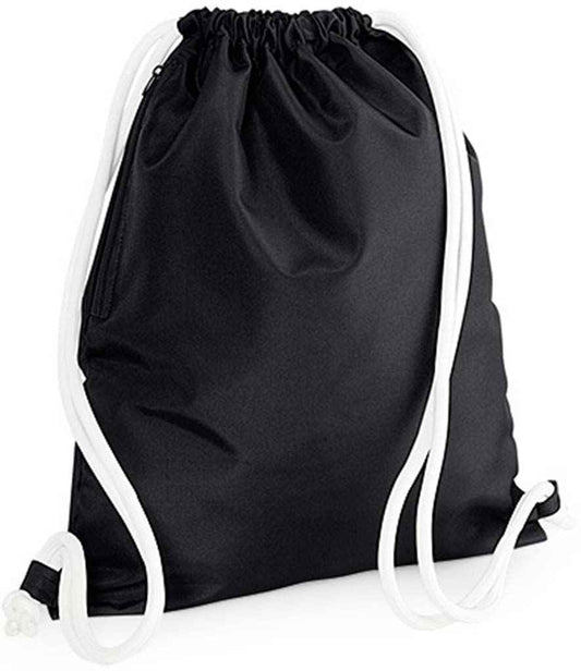 BagBase Icon Gymsac - Black/White (BG110)