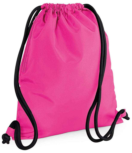 BagBase Icon Gymsac - Fuchsia/Black (BG110)
