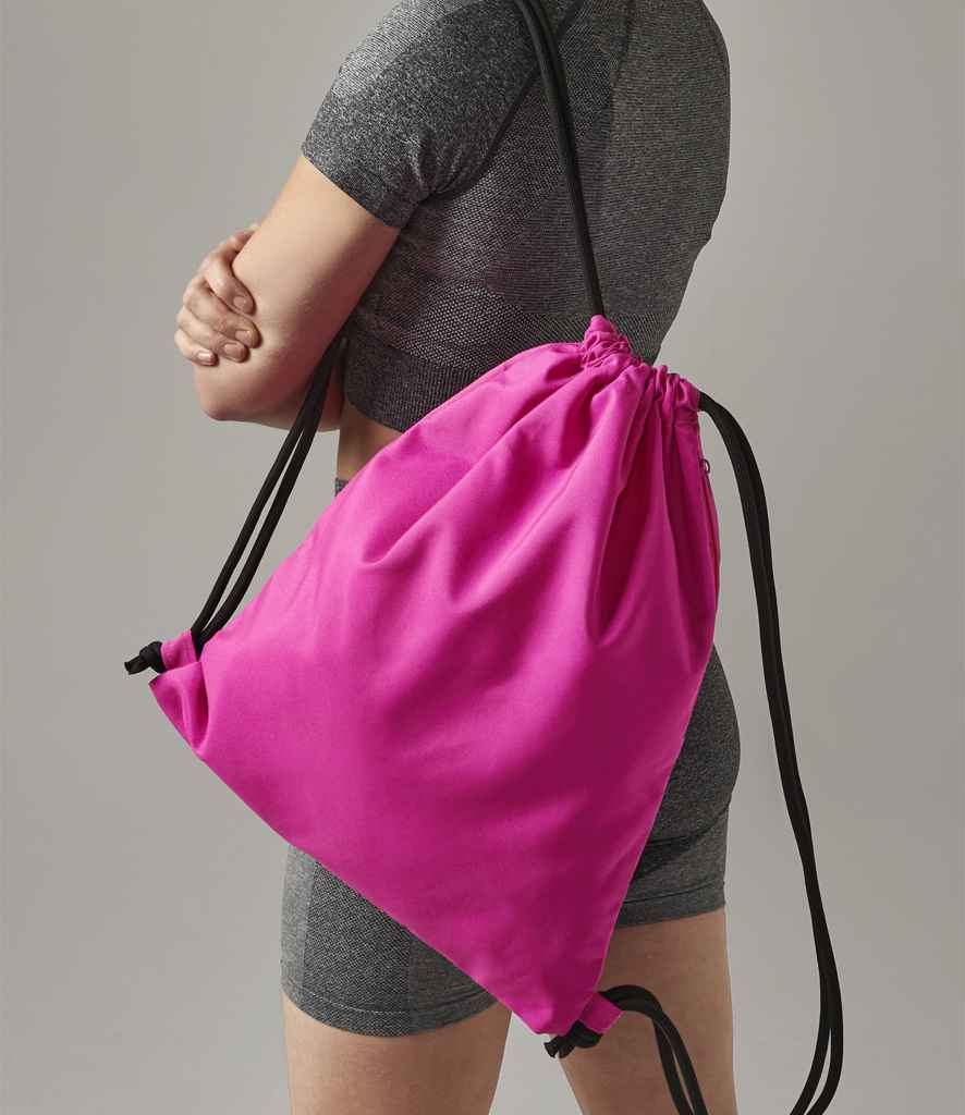 BagBase Icon Gymsac - Fuchsia/Black (BG110)