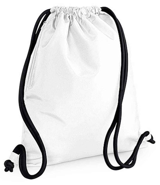 BagBase Icon Gymsac - White/Black (BG110)