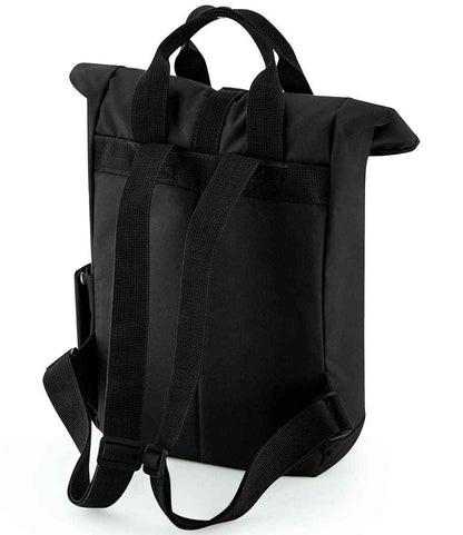 BagBase Recycled Mini Twin Handle Roll-Top Backpack - Black (BG118S)