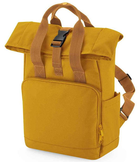 BagBase Recycled Mini Twin Handle Roll-Top Backpack - Mustard (BG118S)