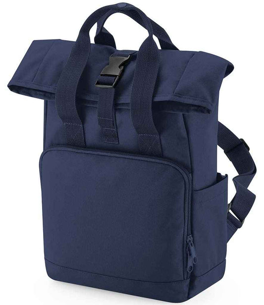 BagBase Recycled Mini Twin Handle Roll-Top Backpack - Navy Dusk (BG118S)