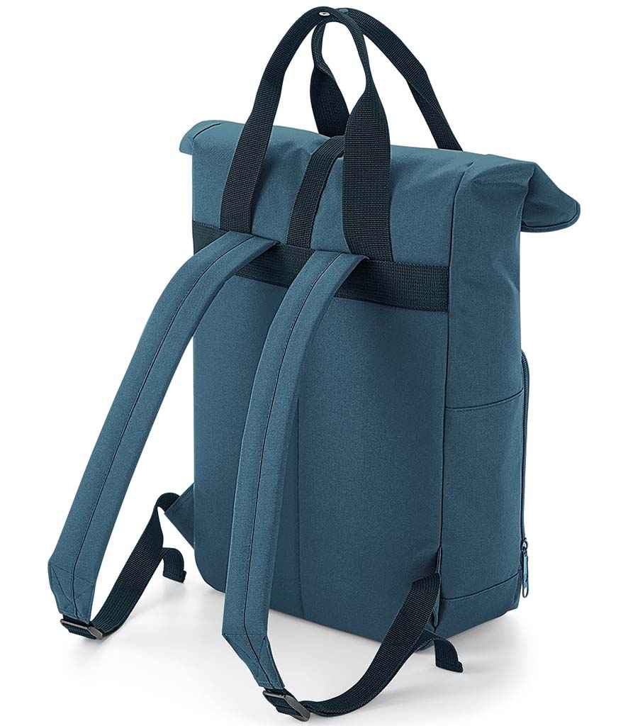 BagBase Recycled Twin Handle Roll-Top Backpack - Airforce Blue (BG118)