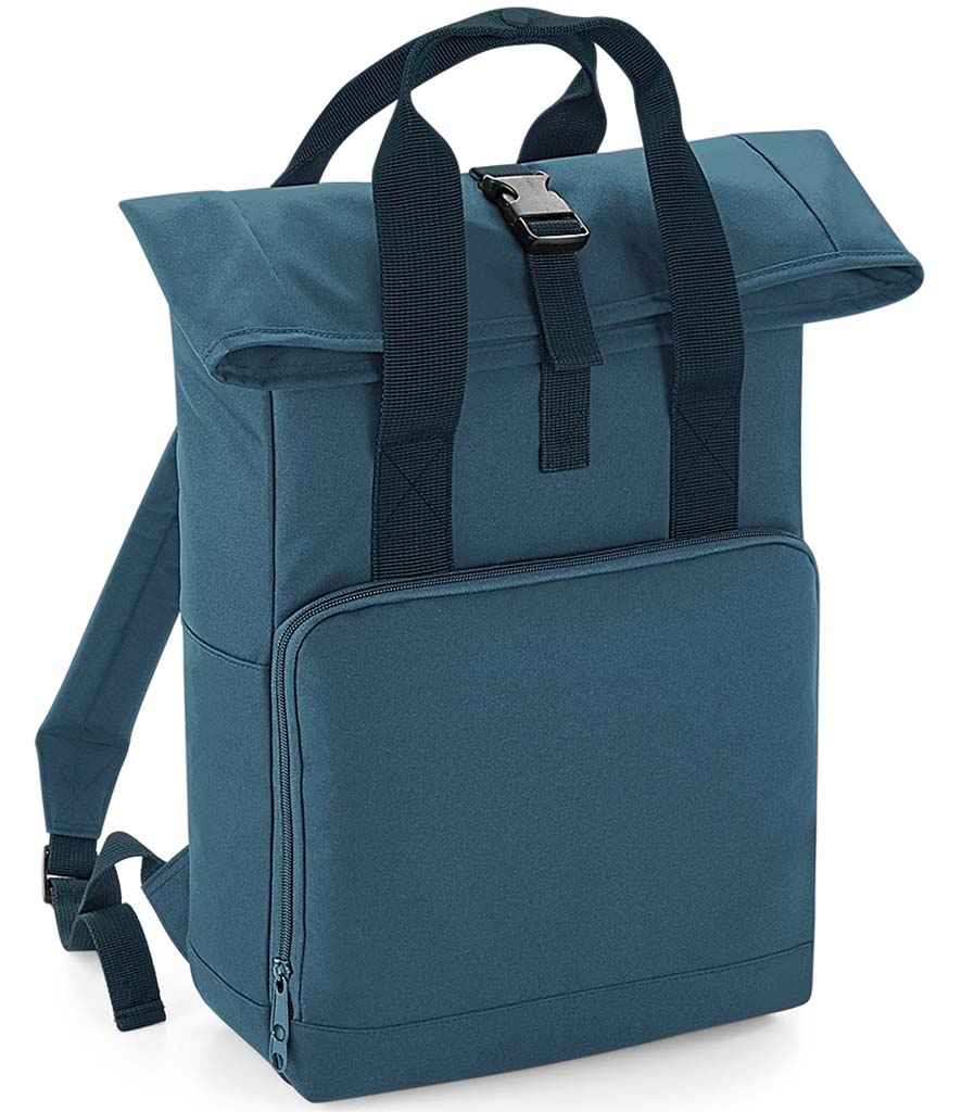 BagBase Recycled Twin Handle Roll-Top Backpack - Airforce Blue (BG118)