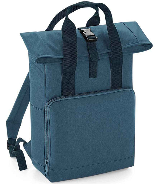 BagBase Recycled Twin Handle Roll-Top Backpack - Airforce Blue (BG118)