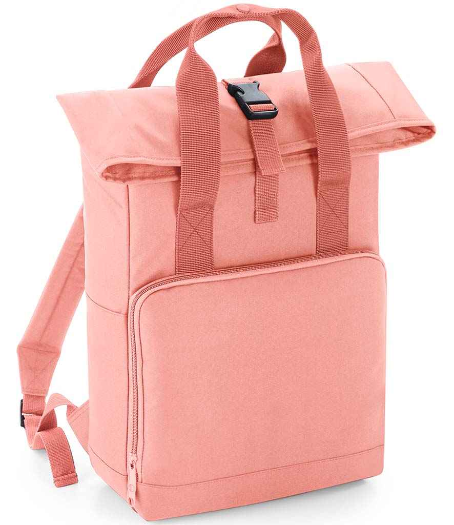 BagBase Recycled Twin Handle Roll-Top Backpack - Blush Pink (BG118)
