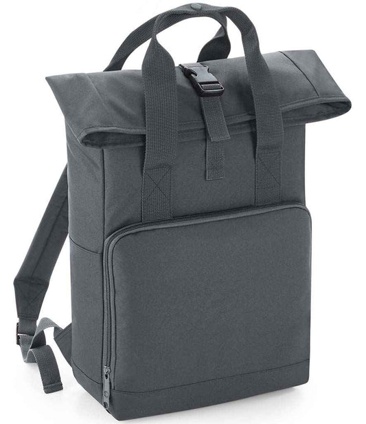 BagBase Recycled Twin Handle Roll-Top Backpack - Graphite Grey (BG118)