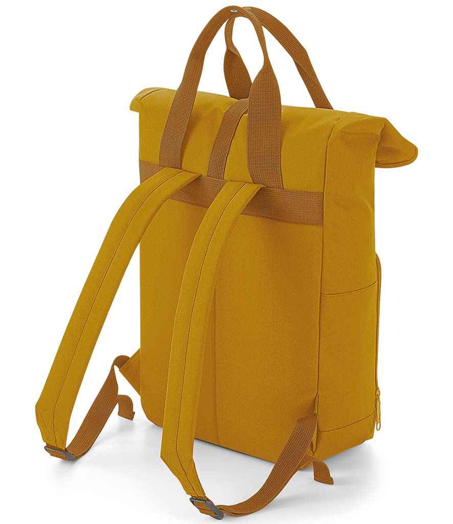 BagBase Recycled Twin Handle Roll-Top Backpack - Mustard (BG118)