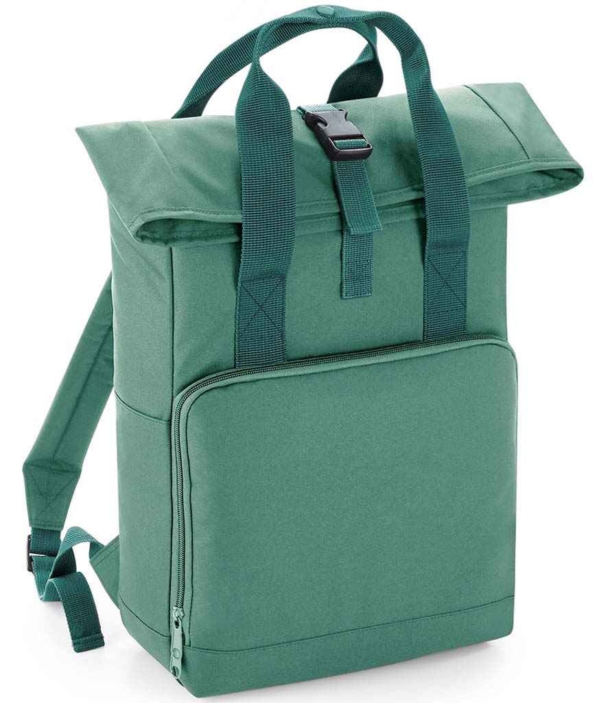 BagBase Recycled Twin Handle Roll-Top Backpack - Sage Green (BG118)