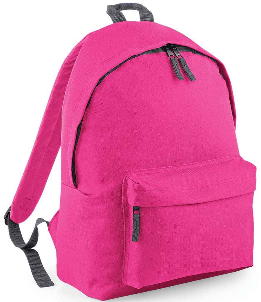 BagBase Kids Fashion Backpack - Fuchsia/Graphite Grey (BG125B)