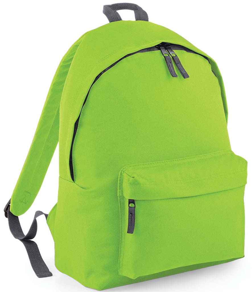BagBase Kids Fashion Backpack - Lime Green/Graphite Grey (BG125B)