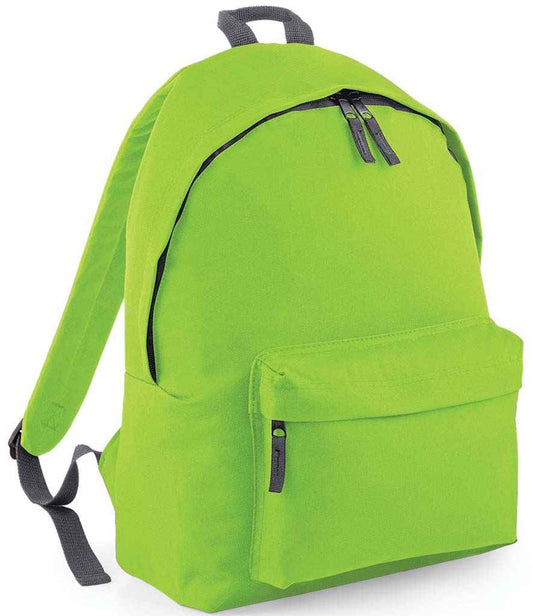BagBase Kids Fashion Backpack - Lime Green/Graphite Grey (BG125B)