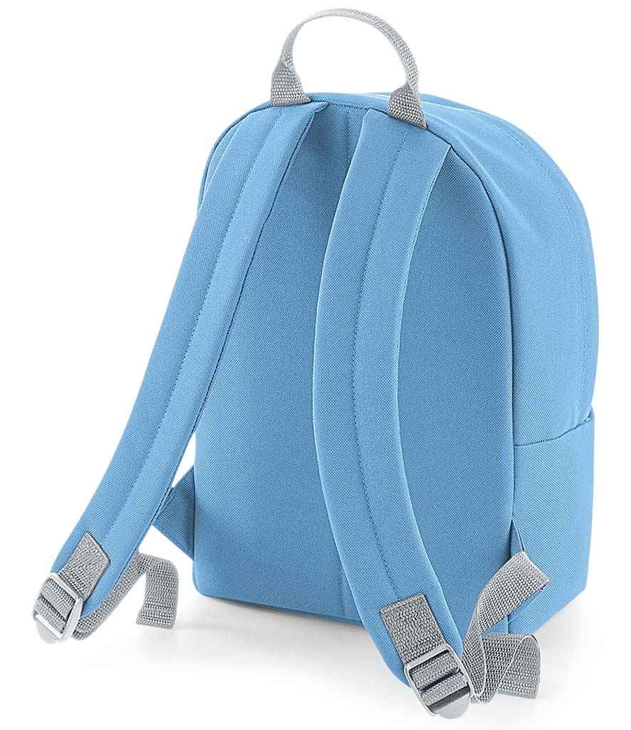 BagBase Mini Fashion Backpack - Sky Blue/Light Grey (BG125S)