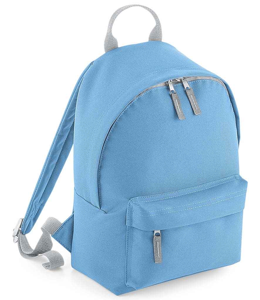 BagBase Mini Fashion Backpack - Sky Blue/Light Grey (BG125S)