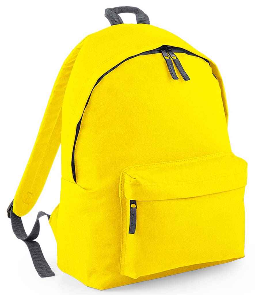 BagBase Original Fashion Backpack - Yellow/Graphite Grey (BG125)