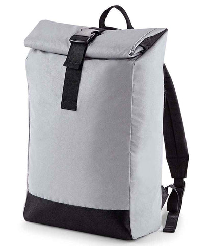 BagBase Reflective Roll-Top Backpack - Silver Reflective (BG138)