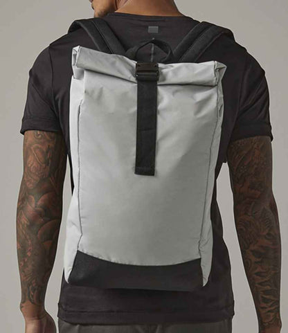 BagBase Reflective Roll-Top Backpack - Silver Reflective (BG138)