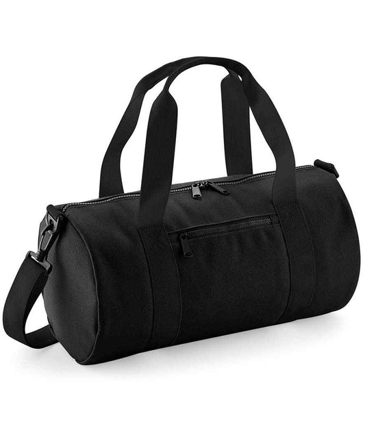 BagBase Mini Barrel Bag - Black/Black (BG140S)