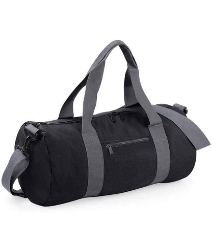 BagBase Original Barrel Bag - Black/Grey (BG140)