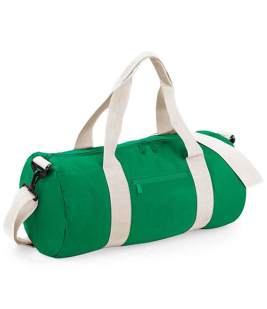BagBase Original Barrel Bag - Kelly Green/Off White (BG140)