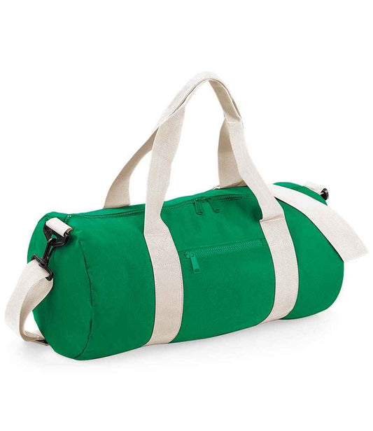 BagBase Original Barrel Bag - Kelly Green/Off White (BG140)