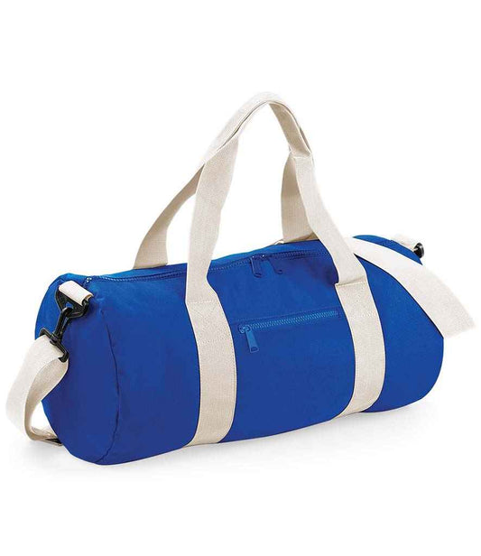 BagBase Original Barrel Bag - Bright Royal/Off White (BG140)