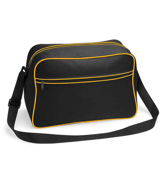 BagBase Retro Shoulder Bag - Black/Gold (BG14)