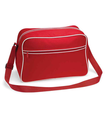 BagBase Retro Shoulder Bag - Classic Red/White (BG14)