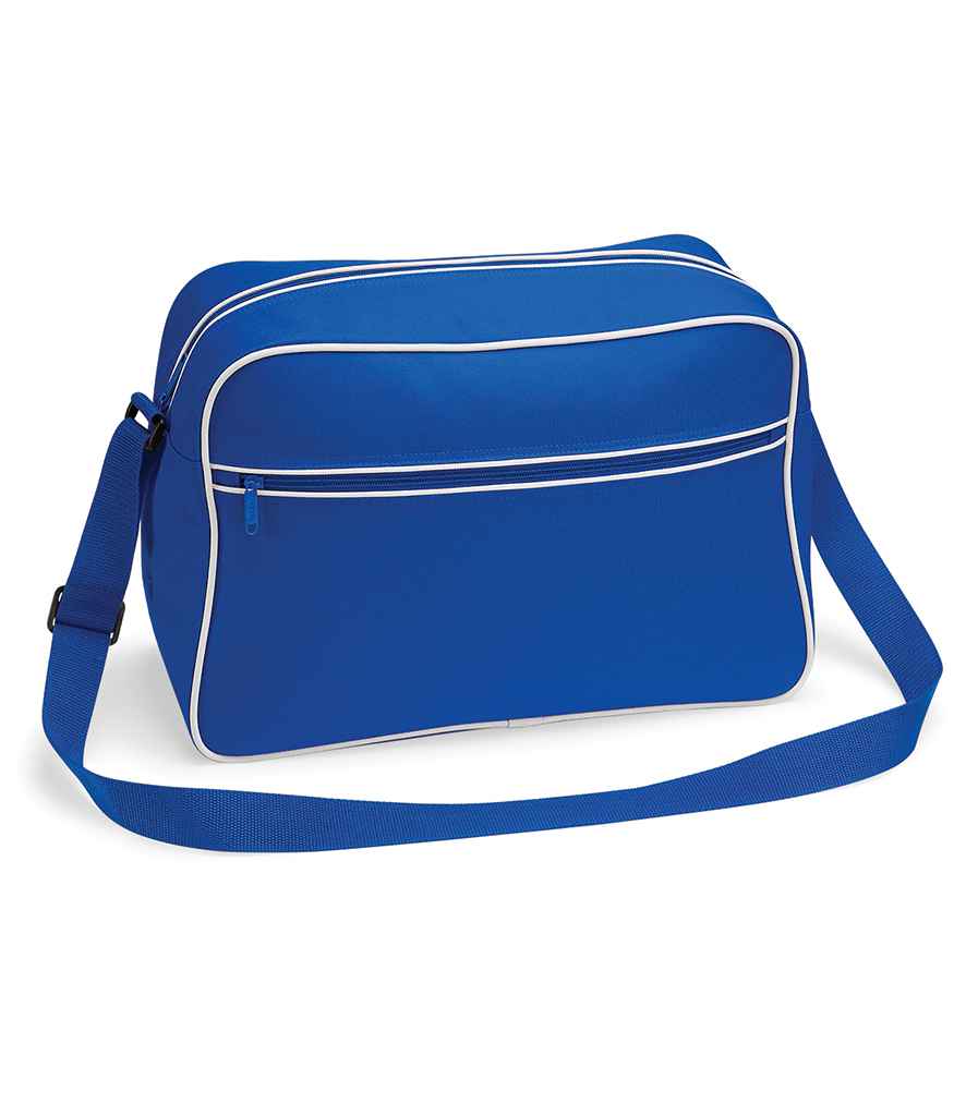 BagBase Retro Shoulder Bag - Bright Royal/White (BG14)