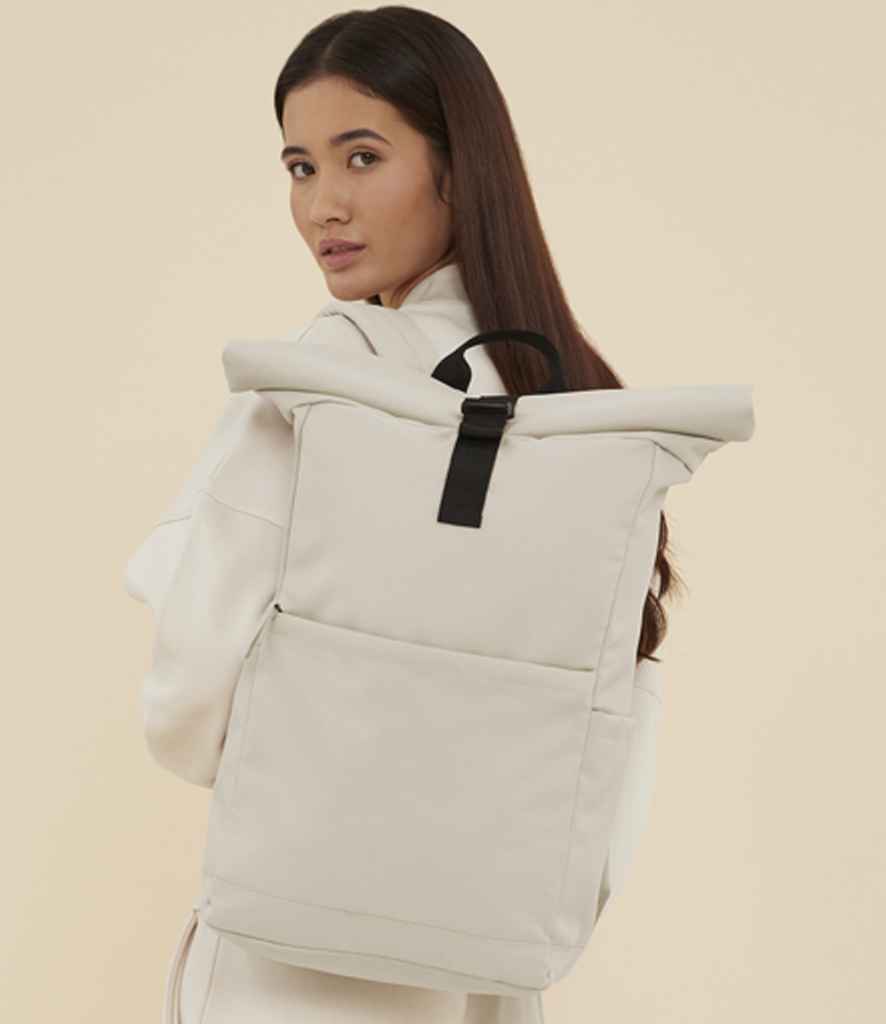 BagBase Premium Recycled Roll-Top Backpack - Natural Stone (BG186)