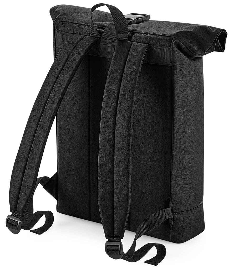 BagBase Recycled Roll-Top Backpack - Black (BG286)