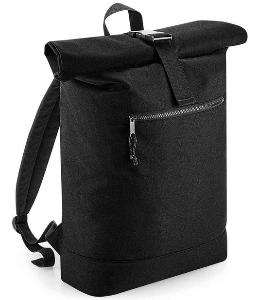 BagBase Recycled Roll-Top Backpack - Black (BG286)