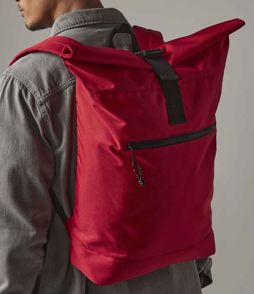 BagBase Recycled Roll-Top Backpack - Classic Red (BG286)