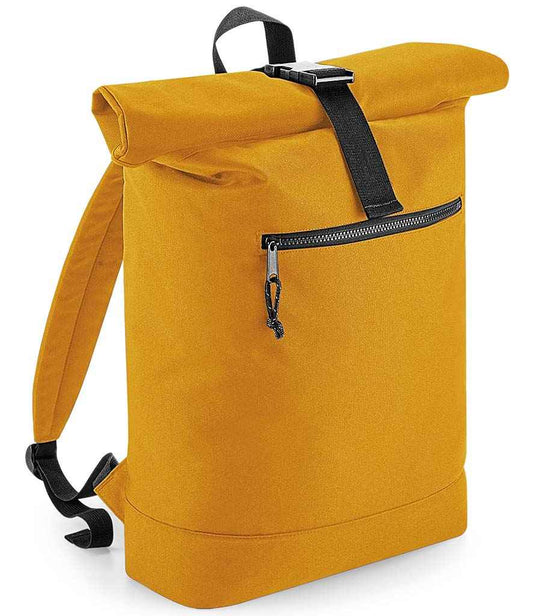 BagBase Recycled Roll-Top Backpack - Mustard (BG286)