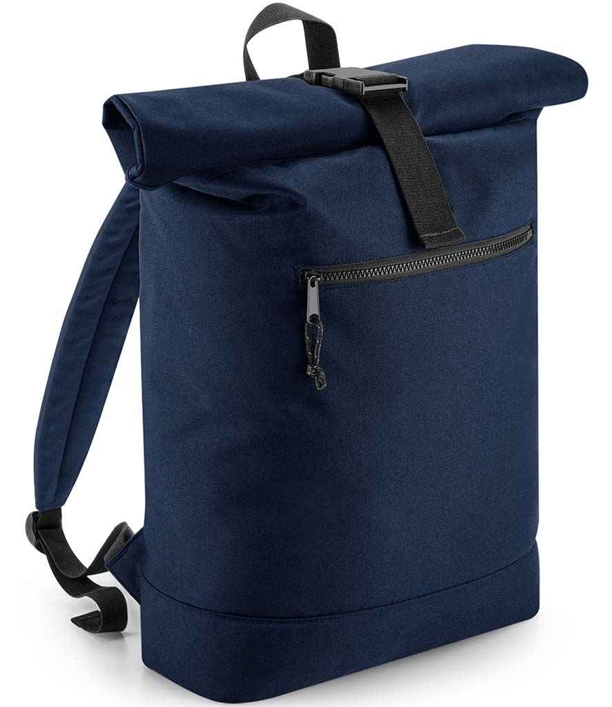 BagBase Recycled Roll-Top Backpack - Navy (BG286)