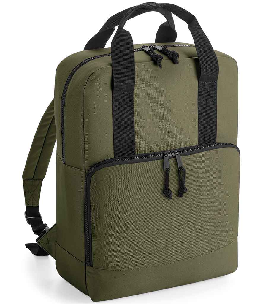 BagBase Recycled Twin Handle Cooler Backpack - Military Green (BG287)