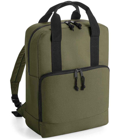 BagBase Recycled Twin Handle Cooler Backpack - Military Green (BG287)