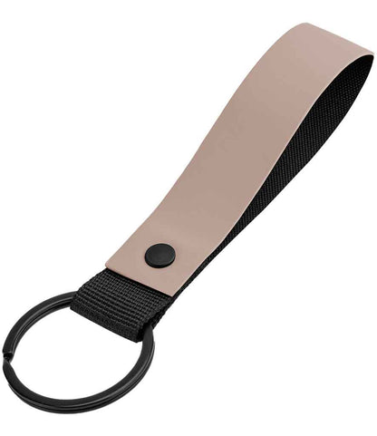 BagBase Matte PU Key Ring - Nude Pink (BG324)