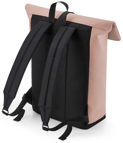 BagBase Matte PU Roll-Top Backpack - Nude Pink (BG335)