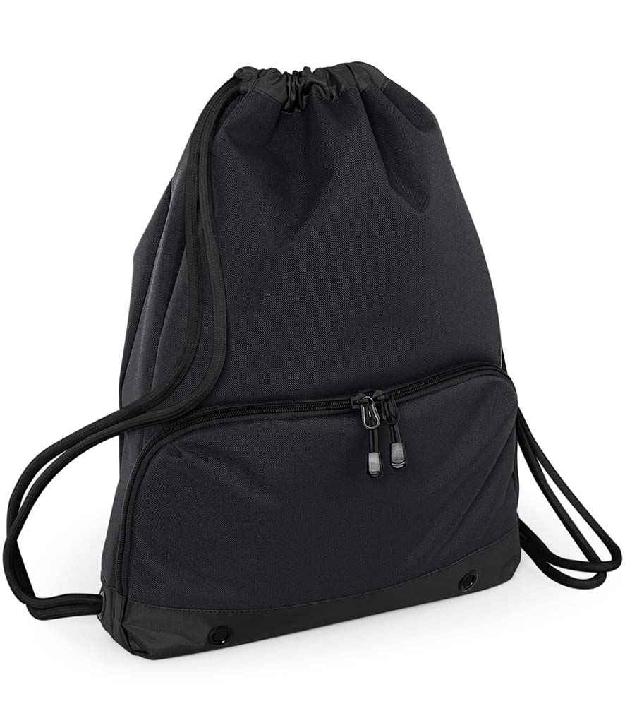 BagBase Athleisure Gymsac - Black/Black (BG542)