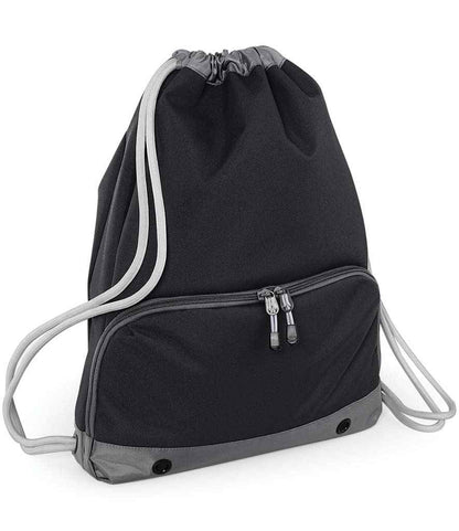 BagBase Athleisure Gymsac - Black/Graphite Grey (BG542)