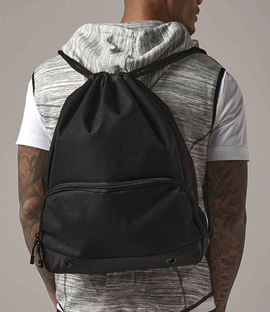 BagBase Athleisure Gymsac - Black/Black (BG542)