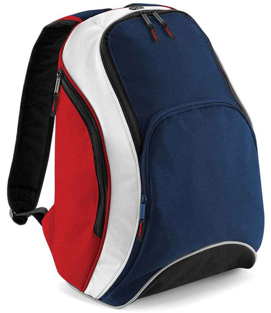 BagBase Teamwear Backpack - French Navy/Classic Red/White (BG571)