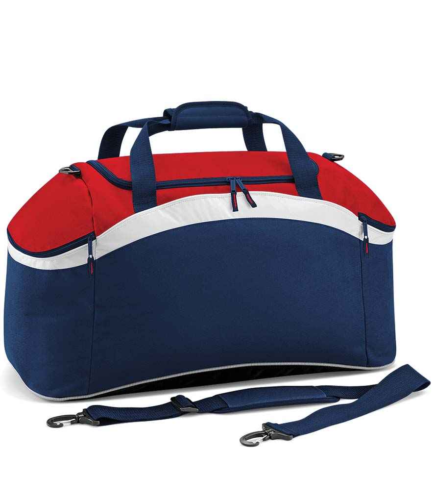 BagBase Teamwear Holdall - French Navy/Classic Red (BG572)