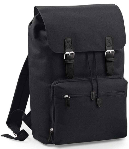 BagBase Vintage Laptop Backpack - Black/Black (BG613)
