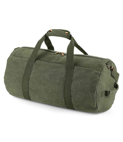 BagBase Vintage Canvas Barrel Bag - Vintage Military Green (BG655)